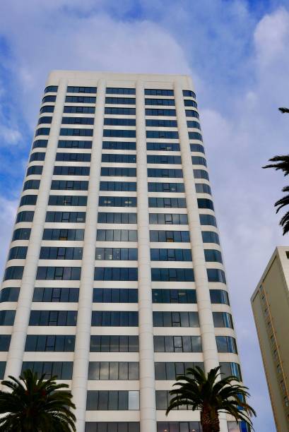 istock Tall Buildings with Vertical Line Exteriors 1087744354