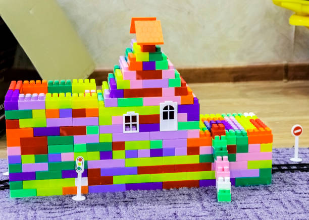 istock A LOT OF MULTI COLORED PLASTIC PARTS FROM THE CHILDREN DESIGNER 1087748310