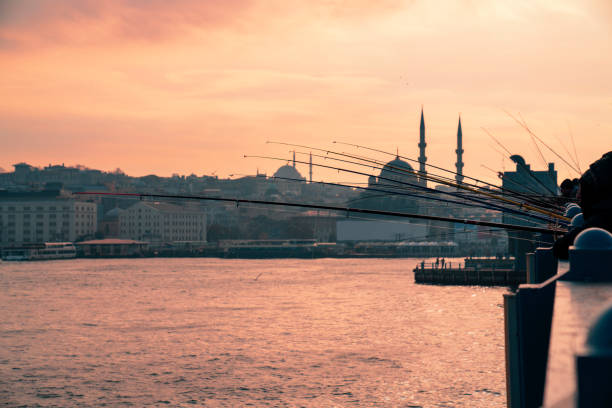 istock Fishermen at Galata Bridge, Istanbul 1087765254