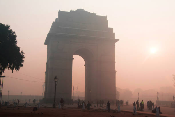 istock Image of India gate at morning time 1087772654