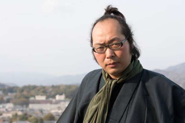 istock Japanese man wearing kimono 1087779374