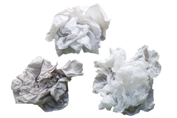 istock Piece crumpled paper isolated on white background with clipping path. 1087779956