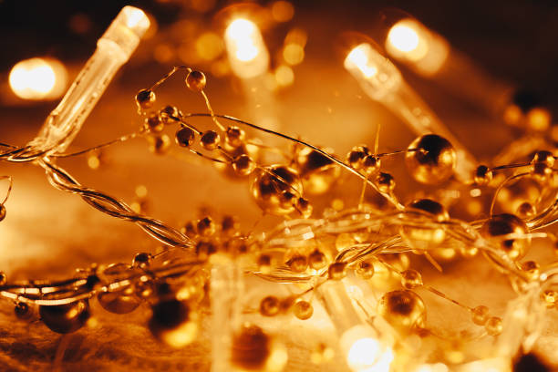istock Christmas and New Year decorations, lights background 1087781858