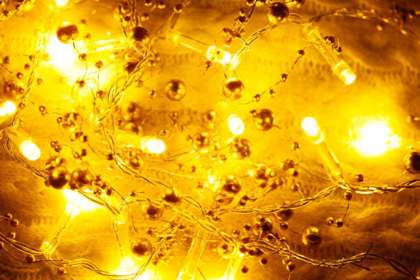 istock Christmas and New Year decorations, lights background 1087781866