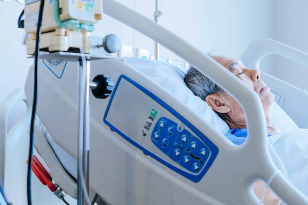 istock Elderly patients in hospital bed 1087786254