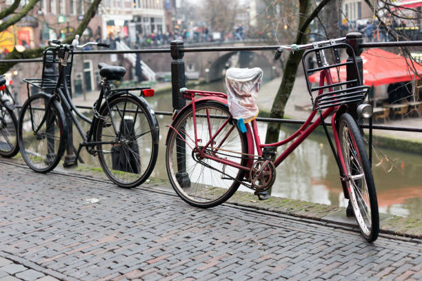istock Bicycles parked on a bridge in Utrecht 1087787838