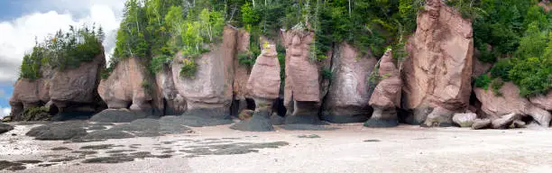 Photo of Panorama of the Hopewell Rock formations