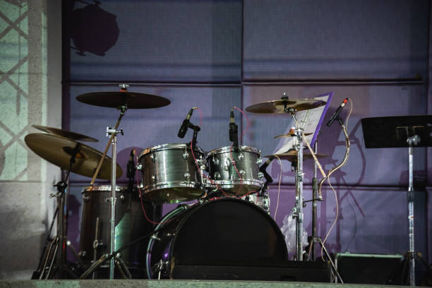 istock drums on the stage at the party 1087799518