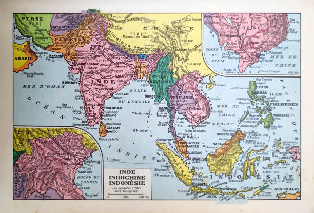 istock Map of  Southeast Asia dating from 1889 1087799796