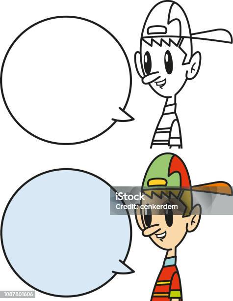 Page Stock Illustration - Download Image Now - Coloring, Comic Book, Speech Bubble
