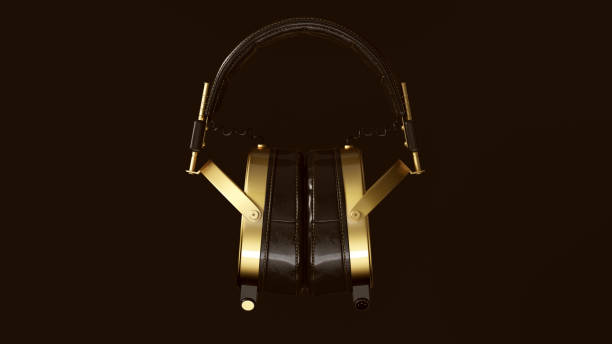 istock Gold Vintage Headphones 1087807732