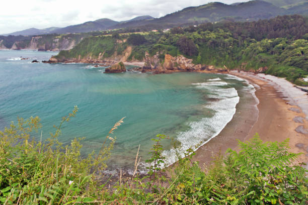 istock View of a sea bay with steep coast. 1087807770