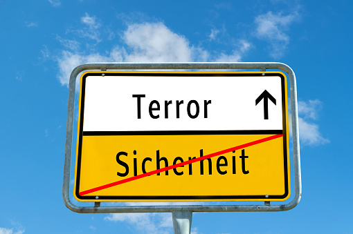 Place-name sign Terror/Security