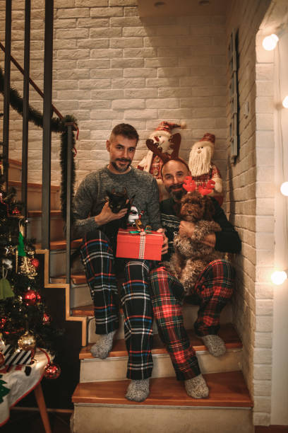istock Gay Couple At Christmas Time 1087823438