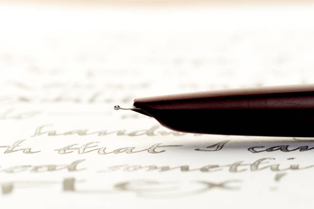 istock vintage fountain pen on letter 1087825488
