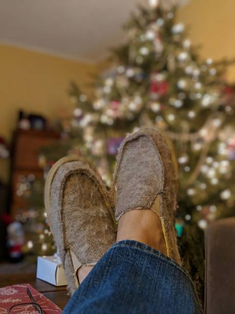 istock Feet up at Christmas 1087831746