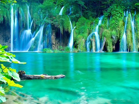 Waterfalls in Plitvice National Park, long exposure