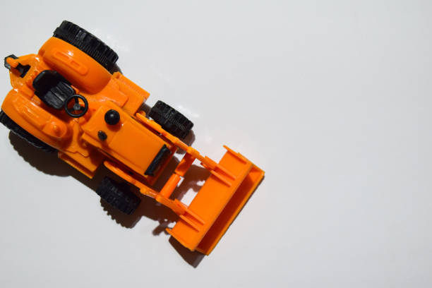 istock Modern Loader excavator construction machinery equipment on Top View 1087831906
