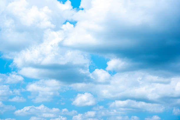 Sky blue or azure sky and white cloud on daytime