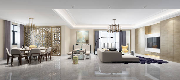 3D render of Living Room
