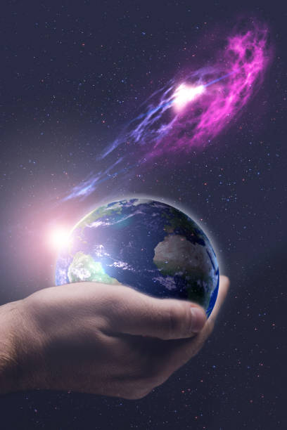 istock Whole world in hands. Mixed media . 1087841424