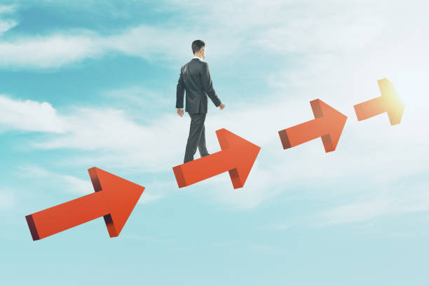 istock Success, growth and promotion concept 1087842618