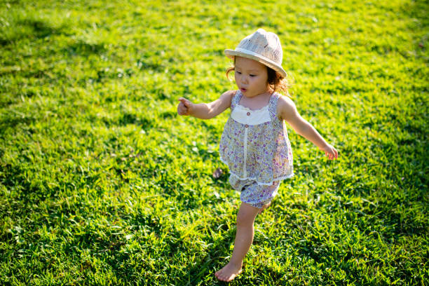 istock Little girl walking fine 1087843338