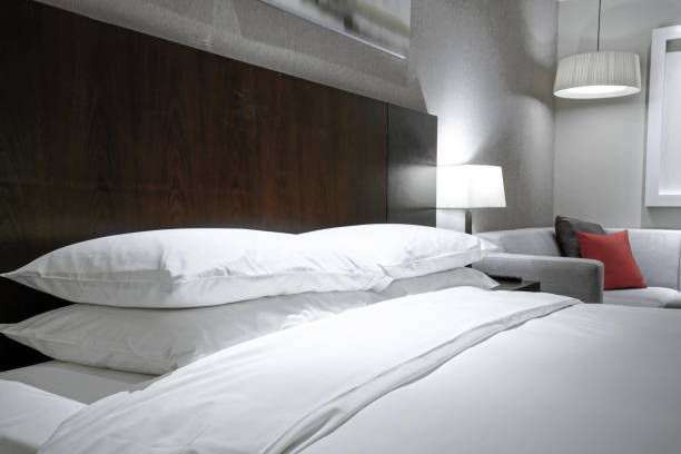 Elegant and comfortable home & hotel bedroom interior.