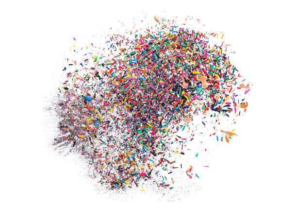 istock Heap of colour dust from colour pencils on white. 1087854510
