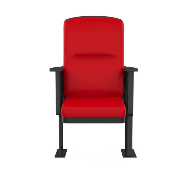 istock Red Stadium Seat Isolated 1087856350