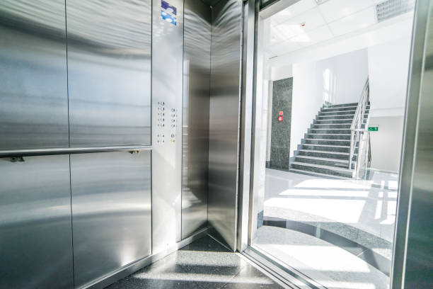 interior elevator stock photo