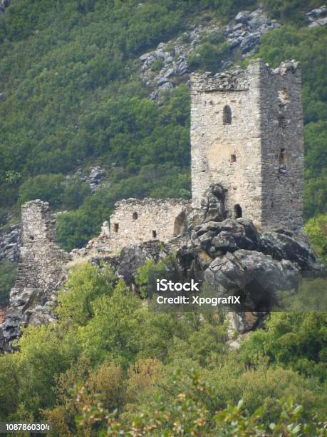 Ruins Of An Ancient Manitower In Greece Stock Photo - Download Image Now - Mani, Ancient, Beauty