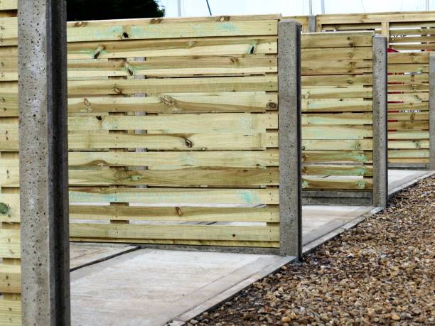 istock wooden partitions on concrete bases 1087862876