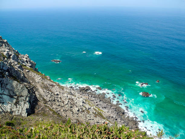 istock Atlantic ocean and cliffs, bright sunny days, turquoise waves. 1087879316