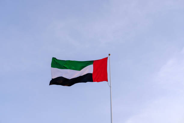 istock Flag of UAE in the air 1087884518