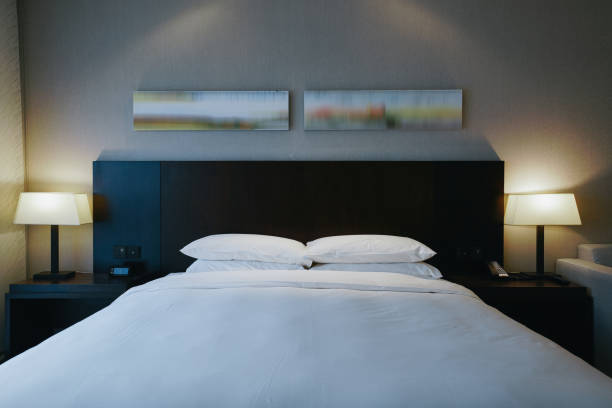 Elegant and comfortable home & hotel bedroom interior.