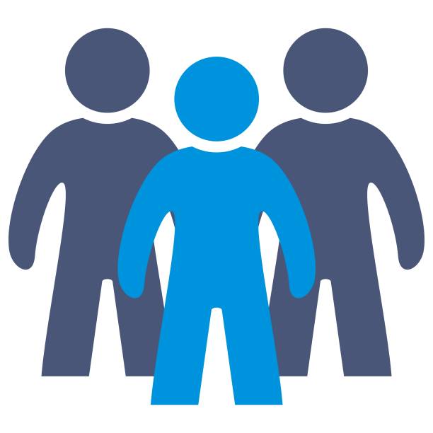 ilustrações, clipart, desenhos animados e ícones de silhueta de três figuras, azul de pessoas - professional occupation three people businessman human head