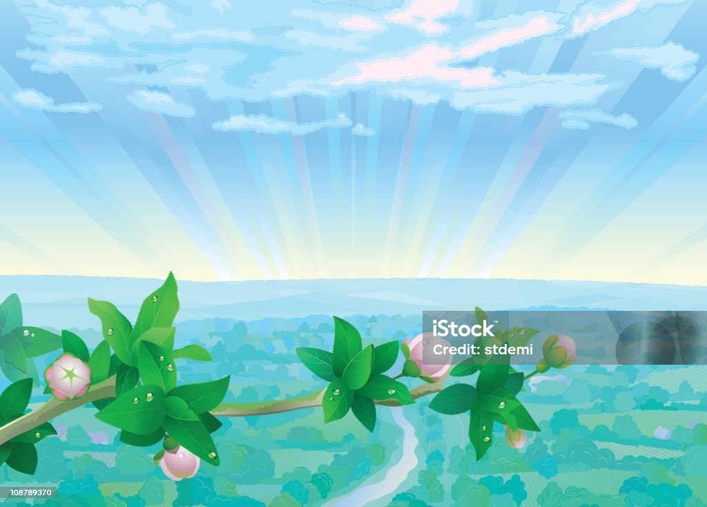 Idyll Spring Idyll Stock Illustration - Download Image Now - Agriculture, Apple ...
