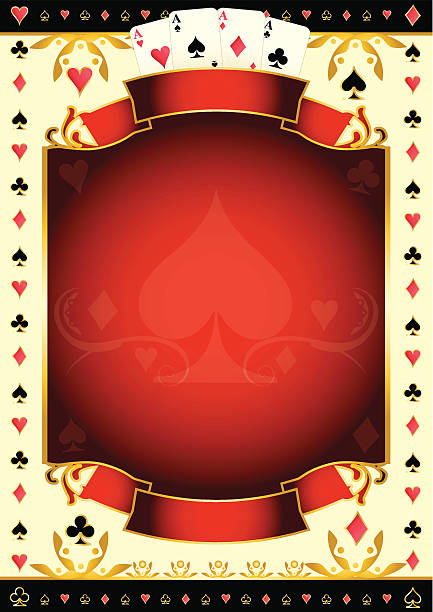 pokergame background - karo ası stock illustrations