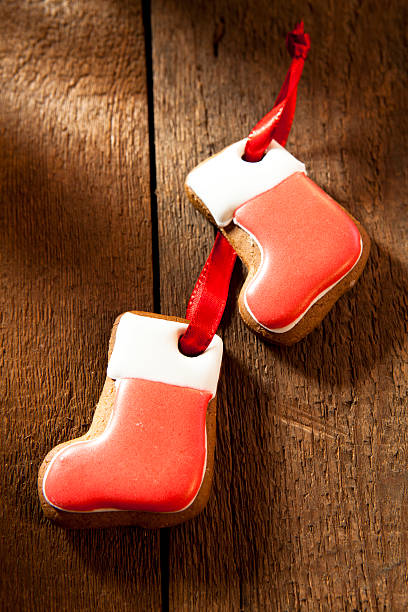 Boots of Santa Claus stock photo