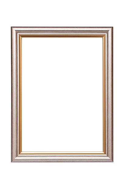 istock Silver plated wooden frame with clipping path 108789957