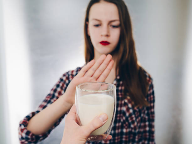 istock Girl having milk allergy 1087905742