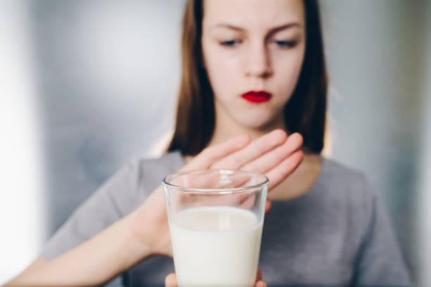 istock Girl having milk allergy 1087905756
