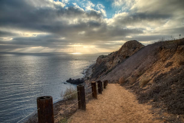 istock Beams of Light Over Point Vicente 1087906306