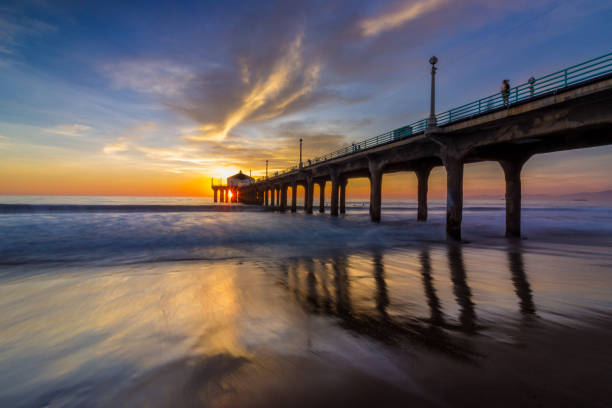 istock Stunning Sunset at Manhattan Beach Pier 1087906352