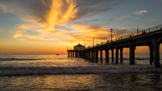 istock Stunning Sunset at Manhattan Beach Pier 1087906422