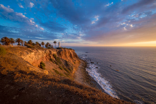 istock Beautiful Point Vicente Lighthouse at Sunset 1087906480