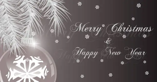 Vector illustration of Christmas and Happy New Year background