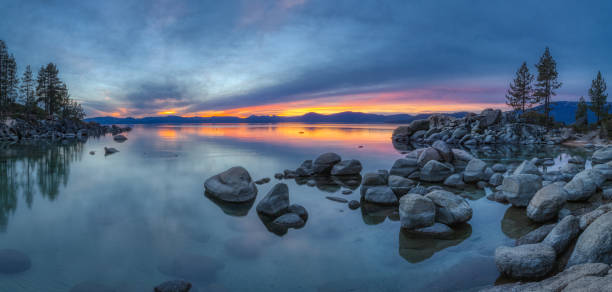 istock Colorful Sunset at Sand Harbor Panorama 1087916986