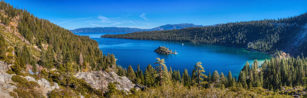 istock Emerald Bay and Fannette Island Panorama 1087917024